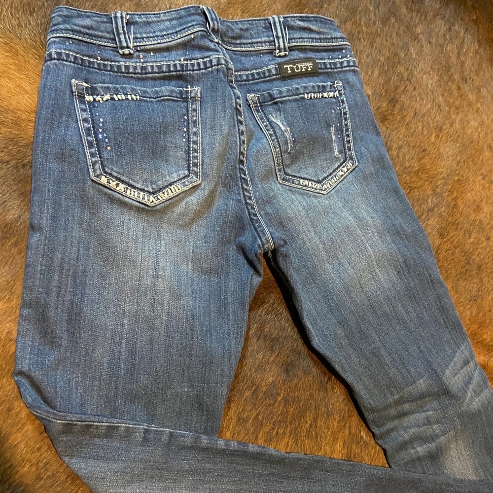 Cowgirl Tuff dark wash riding jeans